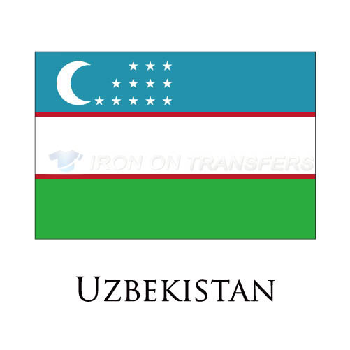 Uzbekistan flag Iron-on Stickers (Heat Transfers)NO.2014